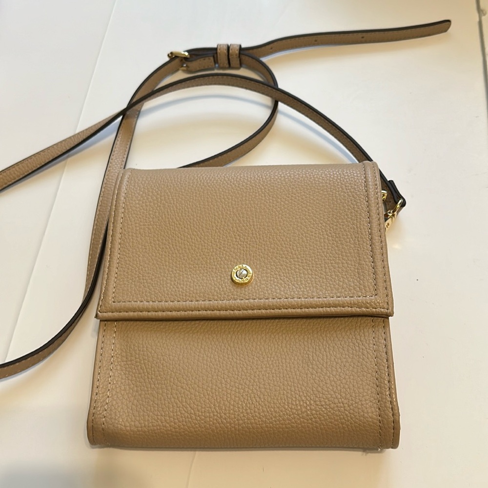 Kate Landry Small Pebbled Leather Crossbody Bag